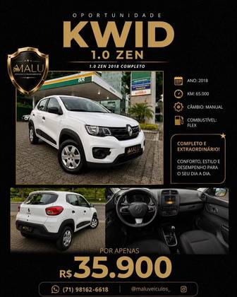 RENAULT KWID 1.0 12V SCE FLEX ZEN MANUAL